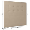 Ver imagem 4 de Cabeceira Cama Box Solteiro Luana 90cm Sintético Bege