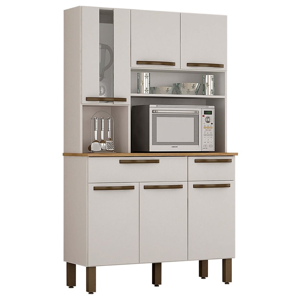 Kit Cozinha Salleto Turim 6 Portas Branco Salleto Móveis - 1