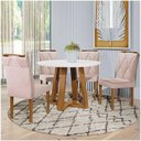 Ver imagem 5 de Conjunto Sala De Jantar 4 Cadeiras Off White Nude