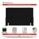 Ver imagem 3 de Cabeceira Atena para Cama Box Queen Size 160cm Capitonê com Frame Sintético Preto - Desk Design