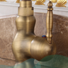 Torneira Banheiro Cozinha Gourmet Provençal Vintage Estilo Antiga de Bancada em Latão Cor Bronze - M - 6