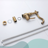 Torneira Banheiro Cozinha Gourmet Provençal Vintage Estilo Antiga de Bancada em Latão Cor Bronze - M - 4