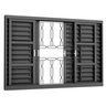 Janela Veneziana 6f 120x100 Req120 sem Vd Grade Elo Corrente - 1