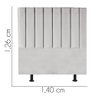Cabeceira Estofada Carla 140CM Casal Suede Cinza Claro - D A DECOR - 3