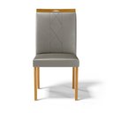 Ver imagem 4 de Kit com 6 Cadeiras Ana Madeira Maciça Estofadas para Mesa de Jantar Veludo Chumbo 109