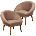Ver imagem 1 de Jogo 2 Poltronas Decor para Recepção Sala de Espera Comercial Veludo Macio Base Estável
