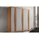 Ver imagem 1 de Guarda Roupa 6 Portas e 2 Gavetas Grécia Naturale/off White - Rufato