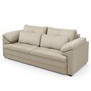 Ver imagem 1 de Sofá Retrátil 2 Lugares para Sala 175cm Dijon Couro Creme S07 - Mpozenato