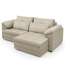 Ver imagem 2 de Sofá Retrátil 2 Lugares para Sala 175cm Dijon Couro Creme S07 - Mpozenato