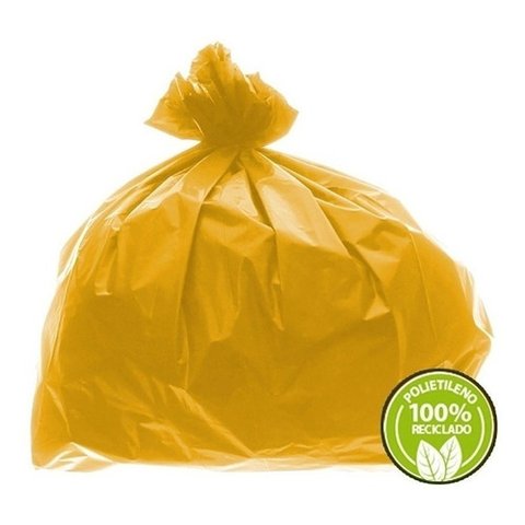 Saco de Lixo Super Leve 40 Litros Amarelo 100un