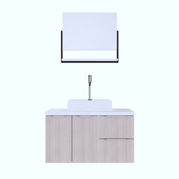 Kit Espelheira+balcao Safira Branco C/griggio 800x460x450 - Gabinetto - 1