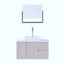 Ver imagem 1 de Kit Espelheira+balcao Safira Branco C/griggio 800x460x450 - Gabinetto