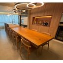 Ver imagem 2 de Mesa de Tronco Pequiá com Bordas Orgânicas e Pés de Tronco Cor Mel 160cm Comprimento X 90cm Largura