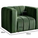 Ver imagem 3 de Poltrona Decorativa Retrô Moderna Sala de Estar