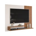 Ver mais imagens de Painel para TV Nando até 50 Polegadas Ripado com Nichos - Freijó/Offwhite