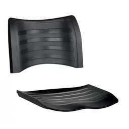 Kit 05 Cadeiras Universitárias com Porta Livros Cor Preto Prancheta Plástica - 5