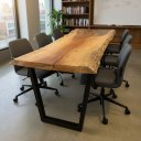 Ver imagem 1 de Mesa Prancha Única de Reunião Grande de Madeira Maciça para Escritório sob Medida