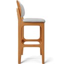 Ver imagem 7 de Kit 5 Banquetas Alta Bar Cozinha Sala Jantar Fixa Betta L02 Imbuia Linho Cinza - Lyam Decor