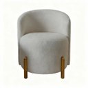 Ver imagem 3 de Poltrona Lounge Bouclé Estopar ? Moderna para Sala, Recepção e Quarto