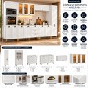 Ver imagem 6 de Cozinha Compacta Modulada 6 Peças 13 Portas 3 Gavetas 305cm Vidro Reflecta Branco - Mademovel