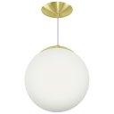 Ver imagem 3 de Lustre Pendente Orby Bola Globo Grande 23 cm Dourado