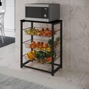 Ver imagem 1 de Fruteira com Suporte para Micro-ondas Barcelona Aço Preto Cesto Cobre Tampo Preto - Cor: Preto