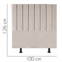 Ver imagem 3 de Cabeceira Cama Box Solteiro Queem Estofada Carla 100cm Suede:bege