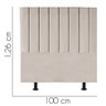 Cabeceira Cama Box Solteiro Queem Estofada Carla 100cm Suede:bege - 3