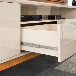 Rack Para Sala Ripado 2.2 TV Até 75 Pol Brunt EAX Móveis Off White/Cedro - 3