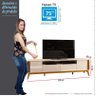 Rack Para Sala Ripado 2.2 TV Até 75 Pol Brunt EAX Móveis Off White/Cedro - 7