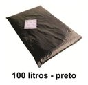 Ver imagem 1 de 10 Kg Saco de Lixo 100 Litros Preto 100l Reforçado 0,18 Micr Cor:preto