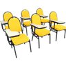 Kit com 6 Cadeiras para Auditórios Linha Hotel Amarelo - 1