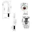 Ver imagem 4 de Kit Cuba Sobrepor Lume com Válvula ABS e Torneira DL04