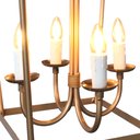 Ver imagem 5 de Lustre Dourado Artesanal Em Ferro Para Decoração Interna Libertas Rosas Artesanato Lampião Verniz