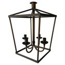 Ver mais imagens de Lustre Dourado Artesanal Em Ferro Para Decoração Interna Libertas Rosas Artesanato Lampião Verniz