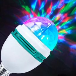 Lampada Giratória Rgb P/ Festas Bivolt + Adaptador Bivolt - 2
