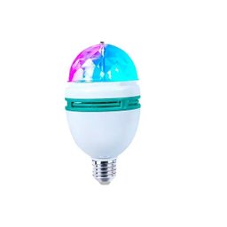 Lampada Giratória Rgb P/ Festas Bivolt + Adaptador Bivolt - 4
