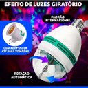 Ver imagem 3 de Lampada Giratória Rgb P/ Festas Bivolt + Adaptador Bivolt