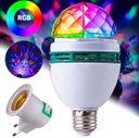 Ver imagem 1 de Lampada Giratória Rgb P/ Festas Bivolt + Adaptador Bivolt