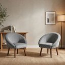 Ver imagem 1 de Jogo 2 Poltronas Decor para Recepção Sala de Espera Comercial Veludo Macio Base Estável