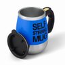 Caneca Mixer Automático Stirring Mug 400ml Recarregável de Aço Inox - Azul Escuro Cor:azul Escuro - 1