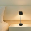 Ver imagem 6 de Luminária Abajur Mesa Led Louvre Touch Recarregável Preto