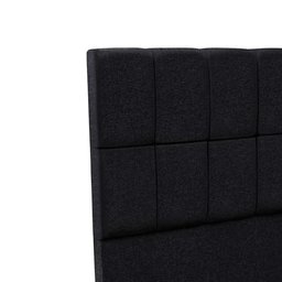 Cabeceira Solteiro Piave Linho Preto 090x125x12 Ortobom - 1