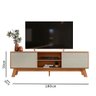 Rack Dubai para Tv até 70 Polegadas Nature/off White - Peternella - 3