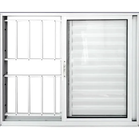 Janela de Aluminio Veneziana 3 Folhas com Grade Linha Premium:1,00 X 1,00/branco