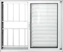 Ver imagem 1 de Janela de Aluminio Veneziana 3 Folhas com Grade Linha Premium:1,00 X 1,00/branco