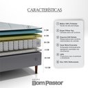 Ver imagem 3 de Colchão Queen Molas Ensacadas Vision + Base 158x198x71 Bom Pastor