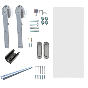 Kit Porta de Correr Fundo Primer 0,80x210 + Trilho Branco