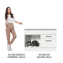 Ver imagem 6 de Balcão de Pia Cozinha 1 Porta e 2 Gavetas (com Tampo) Branco Agata Madesa Branco