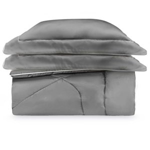 Capa de Edredom (duvet) King com Fronhas 300 Fios Constantine - Marken Fassi Cinza